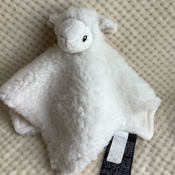 Little Miracles Sheep Lamb Lovey Security Blanket Stuffed Animal Embroidery Eyes - Picture 8 of 11
